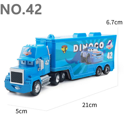 Pixar Cars Truck Storm Jackson Model Car 1/55 Die Casting Container Trucks Racing Toys Children's Birthday Gifts Collectibles