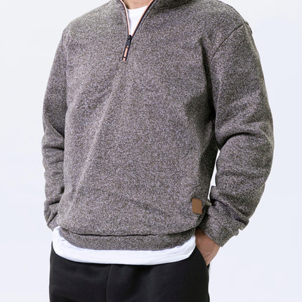 Men's Quarter Zip Up Sweaters Slim Fit Lightweight Mock Neck Pullover Casual Sweaters Half Turtleneck Knitted Outdoor Streetwear