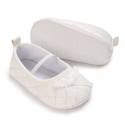 Newborn Baby Mary Jane Ballet Flat Shoes Classic Fashion Non-Slip Bow Baby Shoes Soft Sole Preschool Walking Footwear