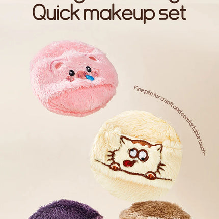 Life Girls cute and soft plush powder puff, flocking, comfortable and skin-friendly, thick, setting, loose powder, soft cushion