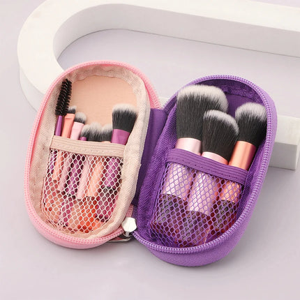 10Pcs Mini Makeup Brush Set Powder Eyeshadow Foundation Blush Blender Concealer Beauty Makeup Tools Brush Professional Supplies