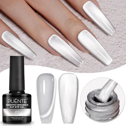 7.5ML Amber Moonlight Cat Magnetic Gel High Glossy Luxury Coffee Series Cat Eye Gel Soak Off UV Semi-Permanent Nail Art Varnish