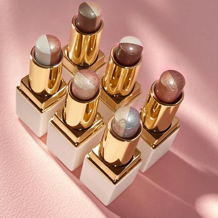 Double Color Eyeshadow Stick Glitter Highlight Shadow Stick Eye Makeup Waterproof Lasting Shimmer Metallic Eyeshadow Makeup