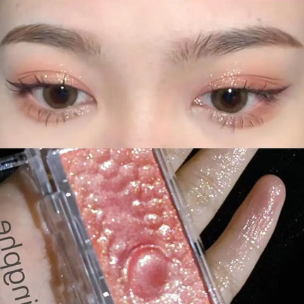 Potato Glitter Monochrome Eyeshadow Palette Natural Light Highlighter Powder For Delicate Eye Makeup Diamond Brightening