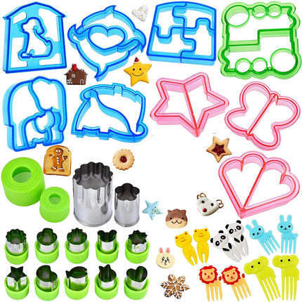Sandwich Cutters Set for Children Food Cookies Bread Mold Maker Fruit and Vegetable Shapes Cutting Mould Baking Tools for Kids