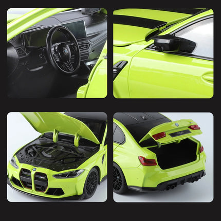 NEW 1:18 BMW M3 CS LCI G80 Mpower Supercar Alloy Car Diecast & Toy Vehicle Car Model Miniature Scale Model Car For Children Gift