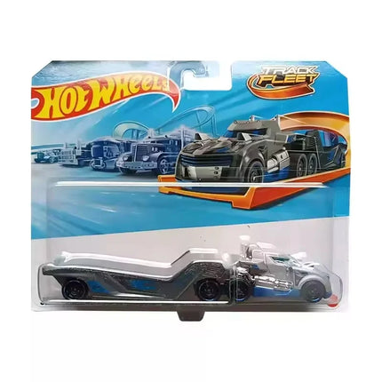 New Hot Wheels Pressure Cast Alloy Car Volv O 240 Drift Camper Transport Trailer Track Fleet Hyt56 Simulation Hobby Model Gift