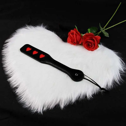 Leather 3D Cat Paw Heart Spanking Adult Couple Play Toys Punishment Training Whip Spank Beat Toys
