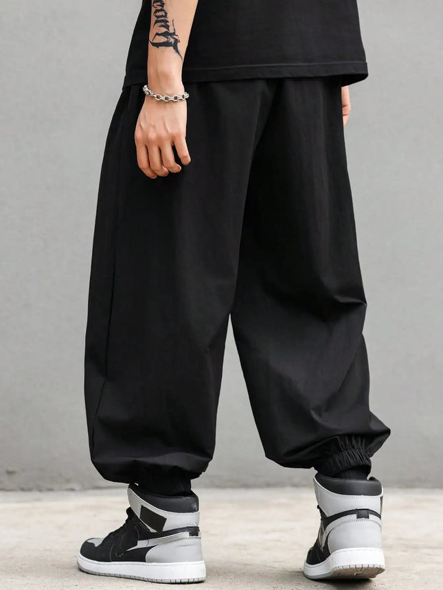 plus Size Men's Casual Trendy Long Pants Loose Fit for Daily Outings And Outdoor Sports