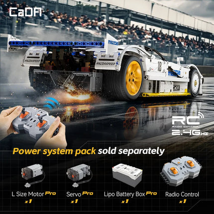 CaDA 1:10 Mazda 787B Technical Racing Car C42 Sports Car Model Building Blocks City Endurance Sports-Car Bricks Toys Kid Gifts ﻿