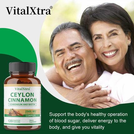 Ceylon Cinnamon Complex 2500 Mg - with Chromium and Biotin Extracts - Immune Support, Digestive Support, and Overall Well-being