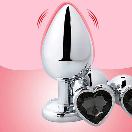 3PCS S/M/L Metal Anal Plug Butt Plug Sex Toy Butt Toy for Women Men Couples Gay Adult Game Masturbator Anal Diamond Sex Shop