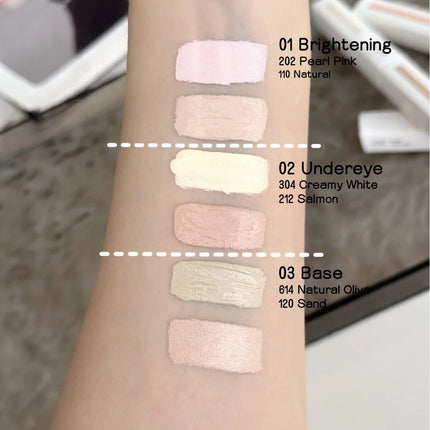 Joocyee Airy Wear Double Sided Concealer 7g Two-Color Concealer High Coverage Moisturizing Makeup Cosmetics