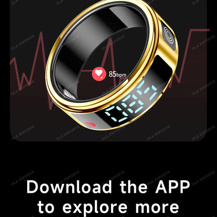 New LED Display Screen Smart Ring 2026 Men Women Heart Rate Sleep Monitoring GPS Motion Real Time IP68+5ATM Waterproof Smartring
