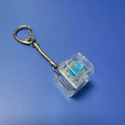 1PC Keyboard Fidget Toys LED Crystal Keycap Keychain Stress Relief Fingertip Gadget Decompression Toys Clicker Fidget Toy