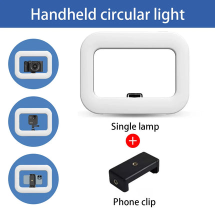 For Mobile Live Broadcast Selfie Light Decoration Portable Handheld Ring LED Light New Rabbit Cage Lighting Photography Lamp
