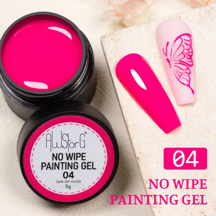 AWStorG 5ML Super Silver Metallic Gel Nail Polish Metal Effect Painting Gel Chromes Varnish Semi Permanent for Nail DIY