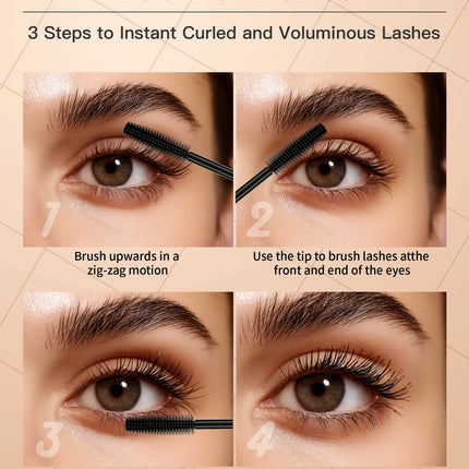 5D Black Waterproof Mascara Lengthens Eyelashes Extension Thick Silk Fiber Mascara Female Makeup Eye Cosmetics Tools for Gifts
