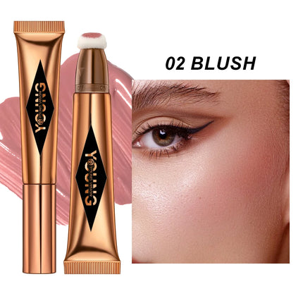 6-colour cushion cotton blush, skin-friendly highlighter that is not irritating, blends naturally without clumping.