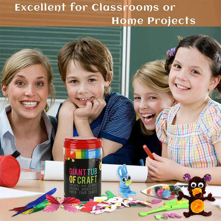 Rainbow Craft Toy Set for Kids DIY Handmade Projects Multiple Materials Party Entertainment Creative Handicraft Toys TMZ
