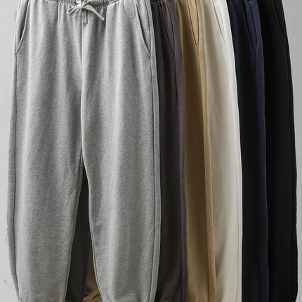 DUKEEN 500G Heavyweight Men Sweatpants Spring and Autumn 100% Cotton Loose Casual Sport Jogger Pants Men's Drawstring Trouse