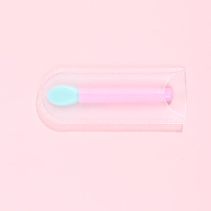 1PCS Small Makeup Brushes Lipstick Applicator Brushes With Anti-lost Cover For Lip Care Makeup Use Silicone Lip Brush