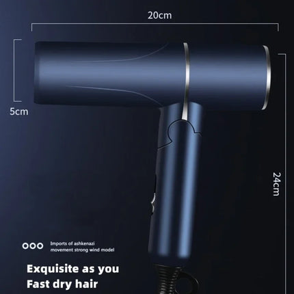 New Foldable Hair Dryer Blue Light Negative Ion Hair Care 1200W High Power Fast Drying Home Student Dormitory Travel Hair Dryer