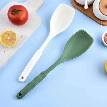 Kitchen Tool Silicone Spoon Multi purpose Grip Comfortable Anti slip Round Handle Large Cookware Tableware Spoon