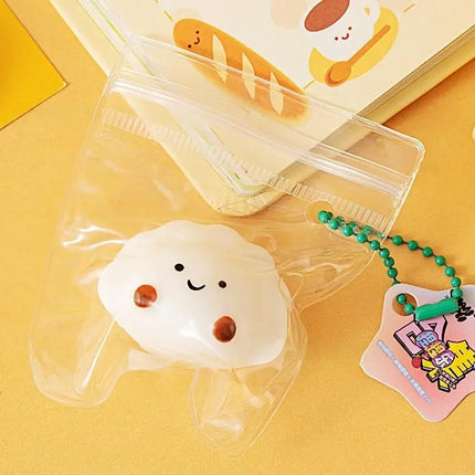 5Pcs Bread Dumping Food Stress Relief Squeeze Toys Mini Mochi  Toys Sensory Pinch Fun Party Favor Gift Keychain PendantHot