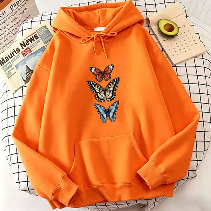 Harajuku Vintage Butterfly Print Hoodies Spring Autumn Winter Casual Hoodies Sweatshirts Men Women Tops Hoodie Sweatshirt