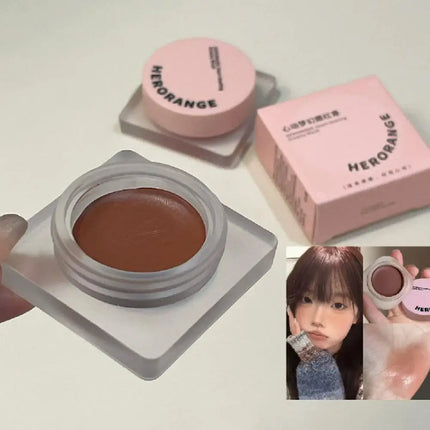 Monochrome Powder Blusher Cream Brightening Whitening Purple Lip and Cheek Dual-use Matte Natural Blush Tint Palette