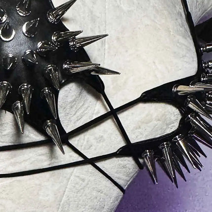 Gothic Emo Punk Women's Spiked Grunge PU Leather Tank Top Y2K Alternative 90s Vkei Studded Cyber Goth T-shirt 2000s ALT Clothing