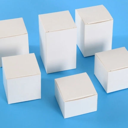 50pcs/lot 3x3 5x5 6x6 8x8 9x9 10x10cm Hight 4 ~ 13cm Card Paper Box Square Lipstick Perfume Essential Oil Bottle Storage Boxes