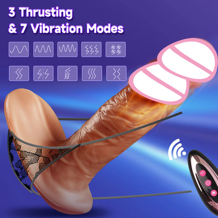 Wearable Realistic dildo Vibratior Thrusting Penis Penetration Anal Vibration Adult dildos Anal Sex Toy for Women Vibratiors 18