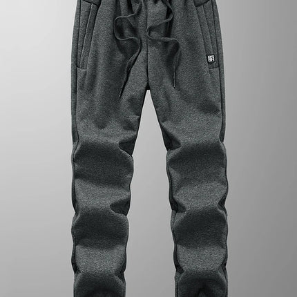 Winter Men's Sweatpants Thick Warm Fleece Joggers Sportswear Zip Pockets Cotton Casual Track Pants Plus Size 6XL 7XL 8XL