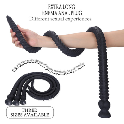 New 100cm Super Long Butt Plug Soft Thread Large Anal Whip In-Depth Anal Dildo Masturbator Anal Stimulator Sex Toy For Men Women