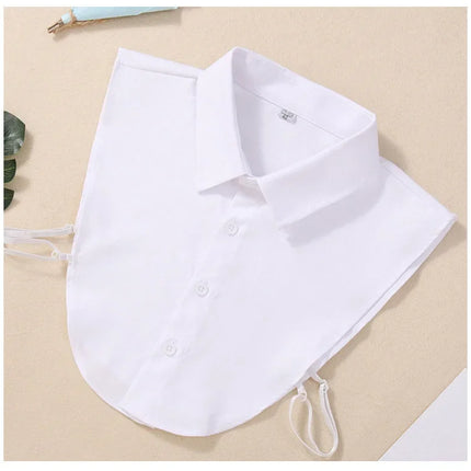 Versatile Pointed Collar Fake Necktie Oxford Cloth Decorative Neck Accessory For Men Women Korean Style Fashion