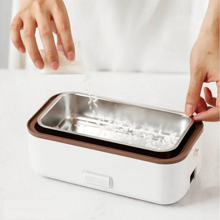 110V/220V Electric Lunch Box Portable Food Fast Heating Lunch Box 304 Stainless Steel Warmer Multi-Layer Office Lunch Box 800ml