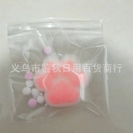 Hot Selling Russian Strawberry Cat Paw Squeeze Toy Cute Stress Relief Plush Soft Fidget Game Same