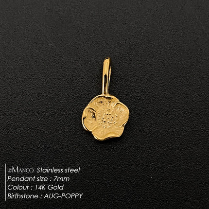 eManco Gold Color Stainless Steel Diverse Flower Charms Natural Style for DIY Jewelry  Everyday Use Factory Direct Sales
