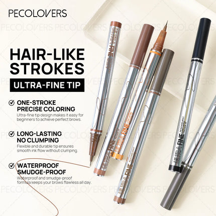 Long-Lasting Waterproof Eyebrow Pencils - Precision Microblading Liquid Eyebrow Tattoo Pencils with Fine Tips for Sketching