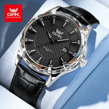 OPK Brand Men's Wristwatch Calendar Display Stainless Steel 6037
