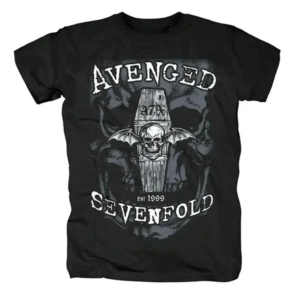 Avenged Sevenfold Band Nightmare Black Classic Style Casual Loose Print T-Shirt Graphic Short Sleeve Shirt Unisex