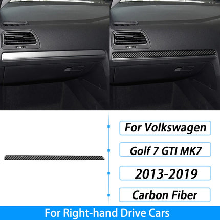 For Volkswagen Golf 7 GTI MK7 2013-2019 Carbon Fiber Gear Shift Air Outlet Window Lift Dashboard Suit Trim Car Interior Sticker