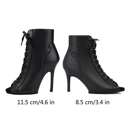 2023 New Fashion Women Heels  Lace-up Boot Stilettos Jazz Dance Lady Shoes For Latin Dancing Outdoor Sexy Stilettos Plus Size