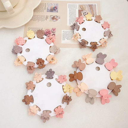 10Pc Kids Hair Claws Mini Flower Crown Princess Girl Hair Clips Cute Children Braid Hairpins Hair Accessories Barrettes Headwear