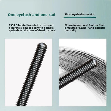 Steel Tube Mascara-Special Spiral Brush,Waterproof LongLasting Silk Fiber Mascara,keep Each Eyelash Curled for aLong Time Makeup