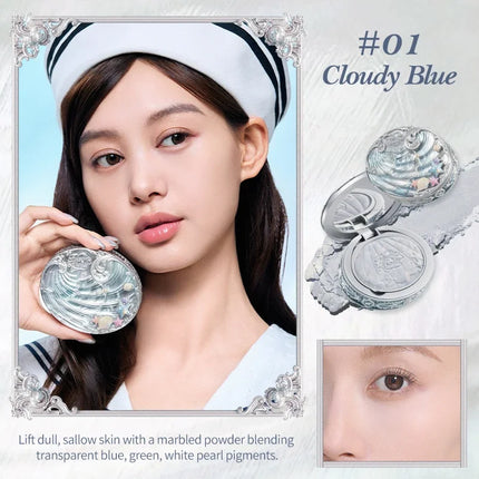 Flower Knows Shell's Jewel Collection Baked Setting Powder Flowerknows Correcting Oil-Control Powder Foundation Natural Finish