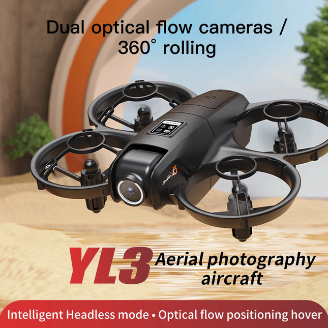 Portable RC Drone One Key Takeoff Landing Headless Mode Three Speed Adjustment Emergency Stop Optical Flow Hover 80M Remote Range Drone