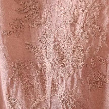 Ele Embroidered Loose Women's Tank Top Trendy Design Summer New Sle Cotton Comfortable Fit Overhead Casual Wear
